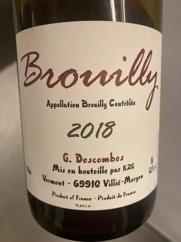 Georges Descombes Brouilly 2018