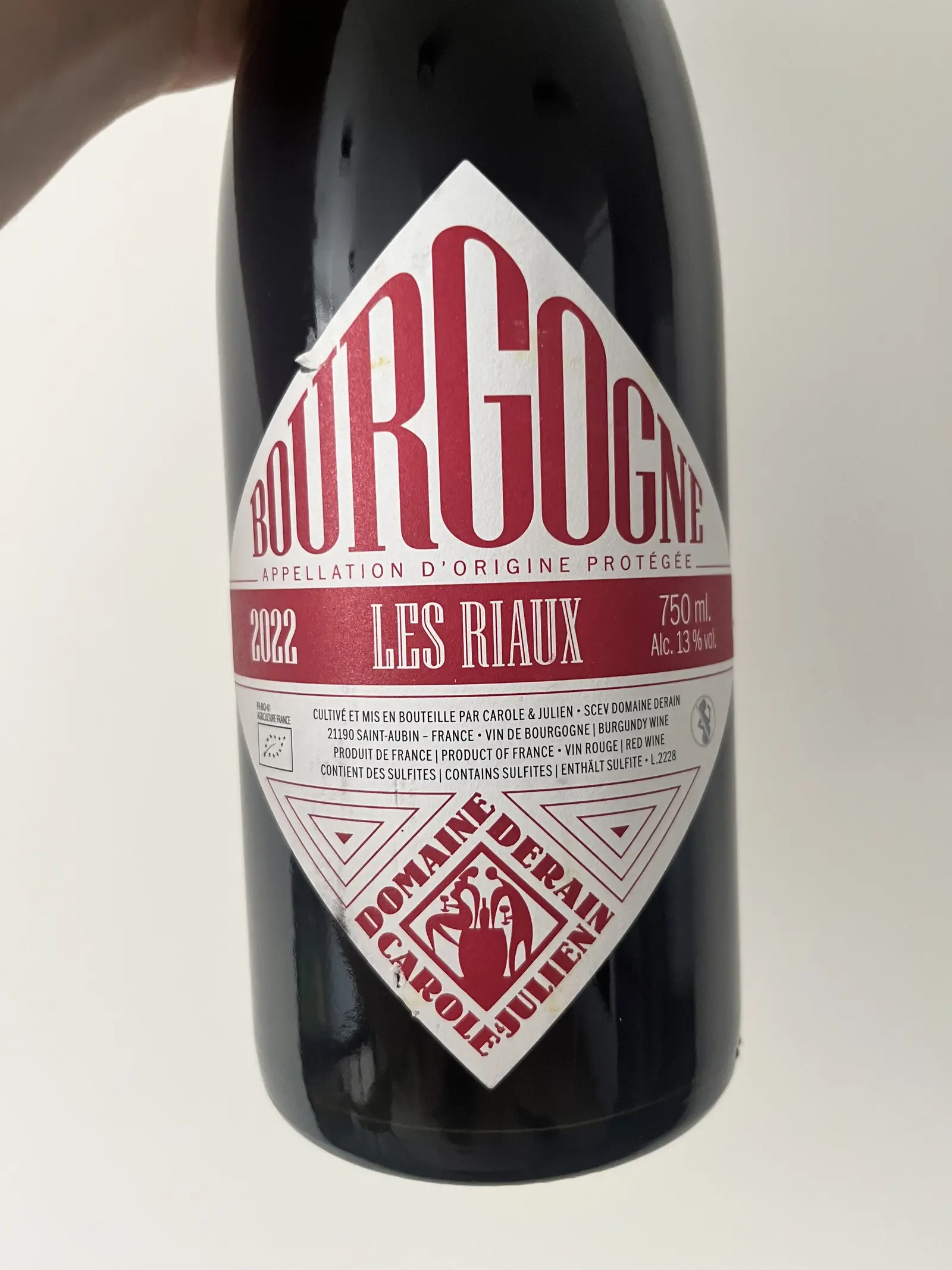 Domaine Derain Bourgogne Les Riaux 2022