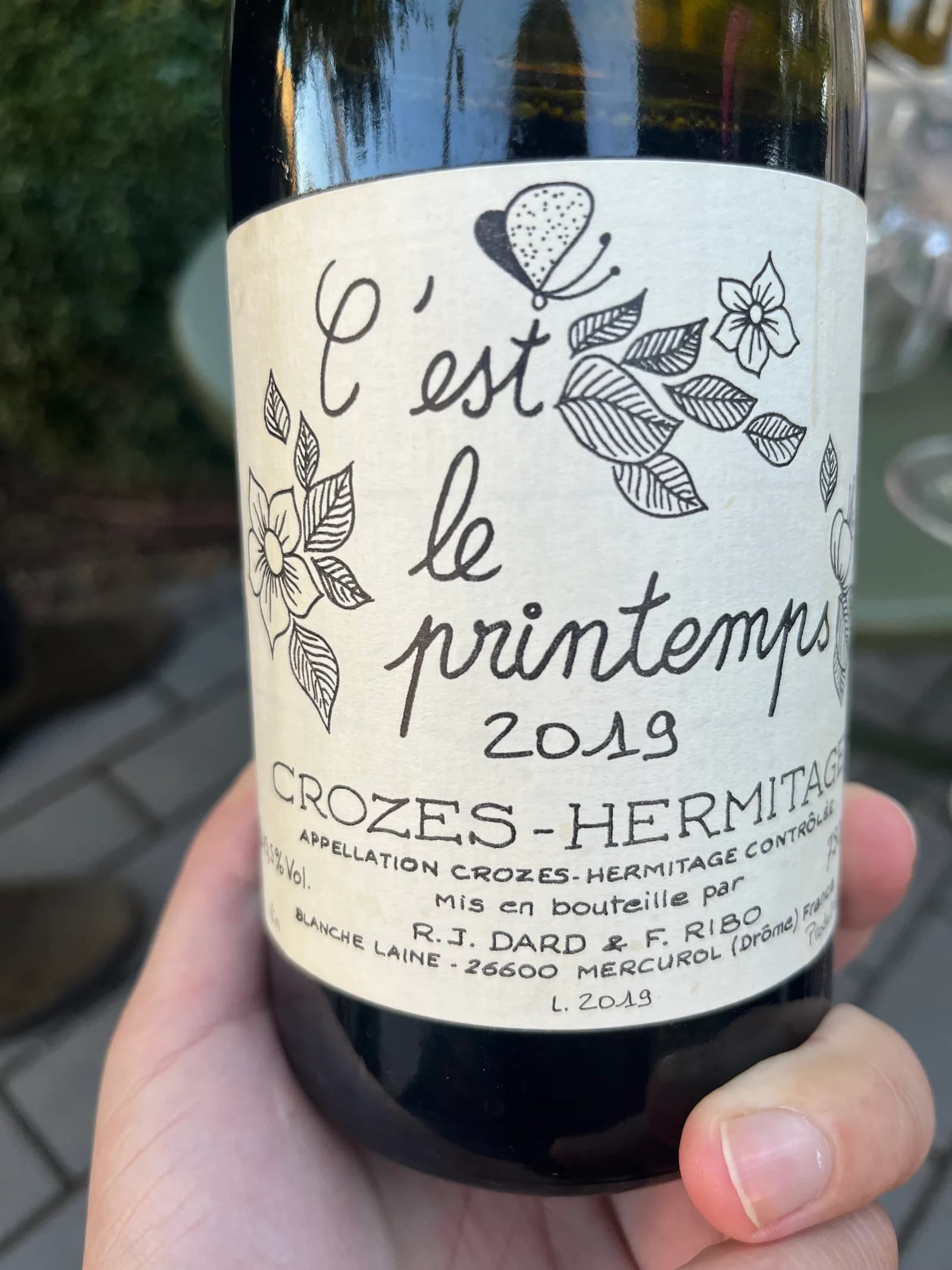 René-Jean Dard et François Ribo C'est le printemps Crozes-Hermitage 2019