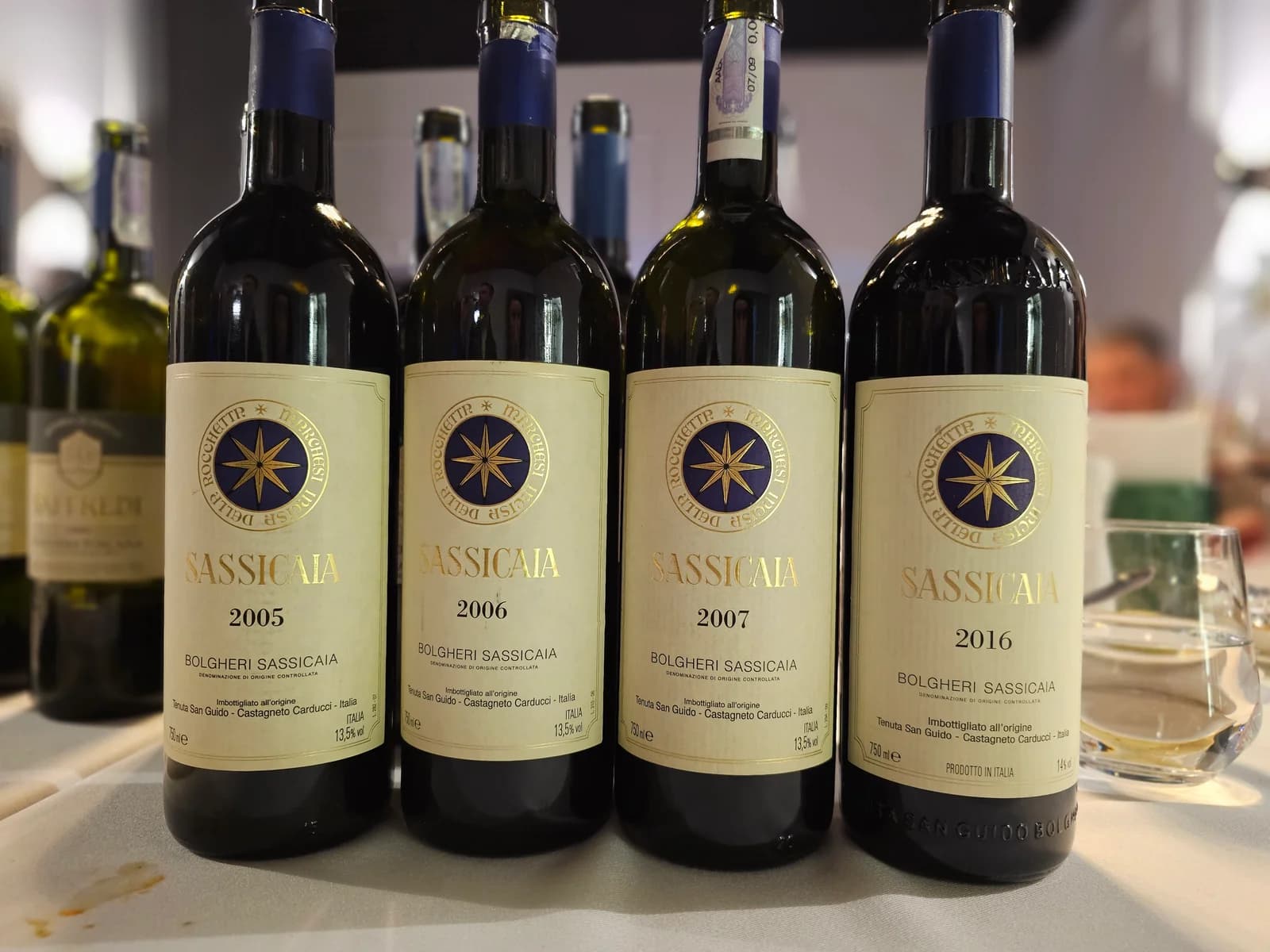 Sassicaia lineup. Photo by Anna Zinchuk