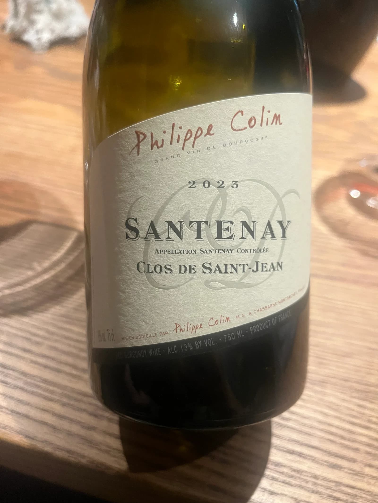 Philippe Colin Santenay Clos de Saint-Jean 2023
