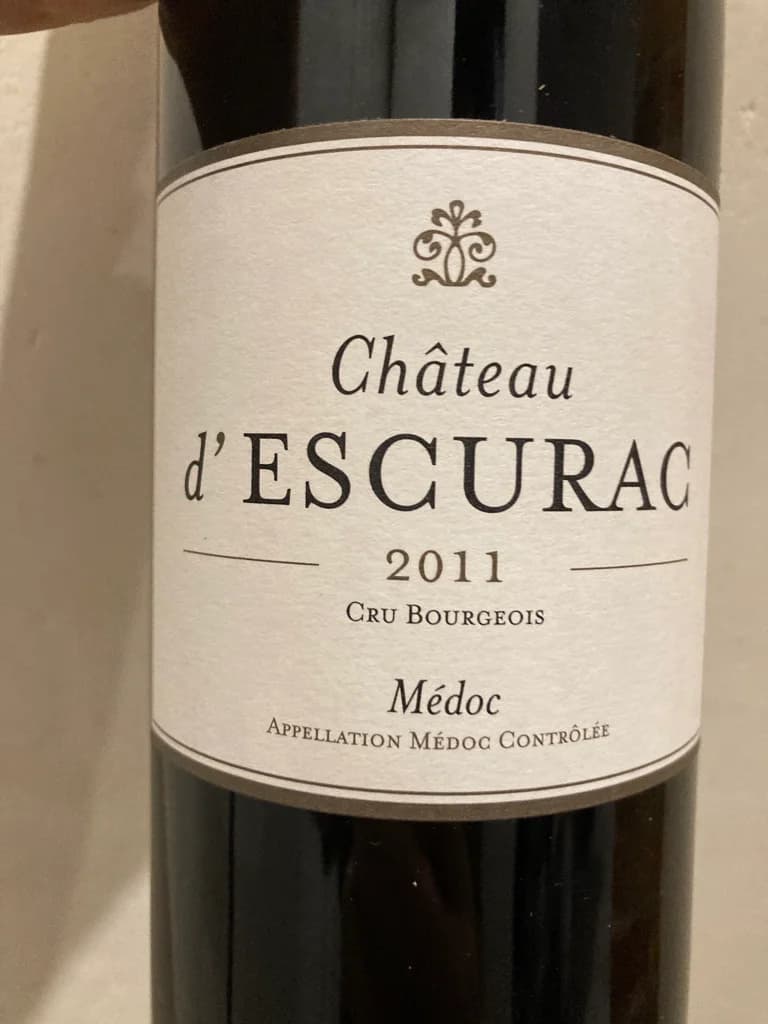 Château d'Escurac Médoc Cru Bourgeois 2011