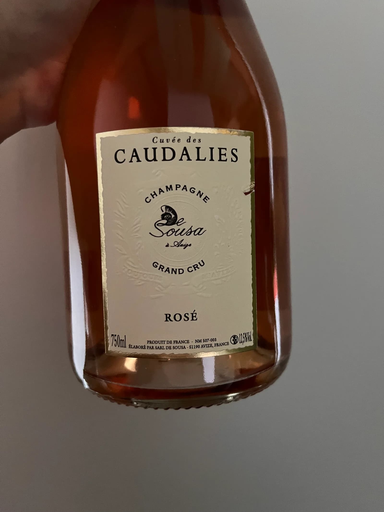 De Sousa Cuvée des Caudalies Grand Cru Rosé (d2021) NV