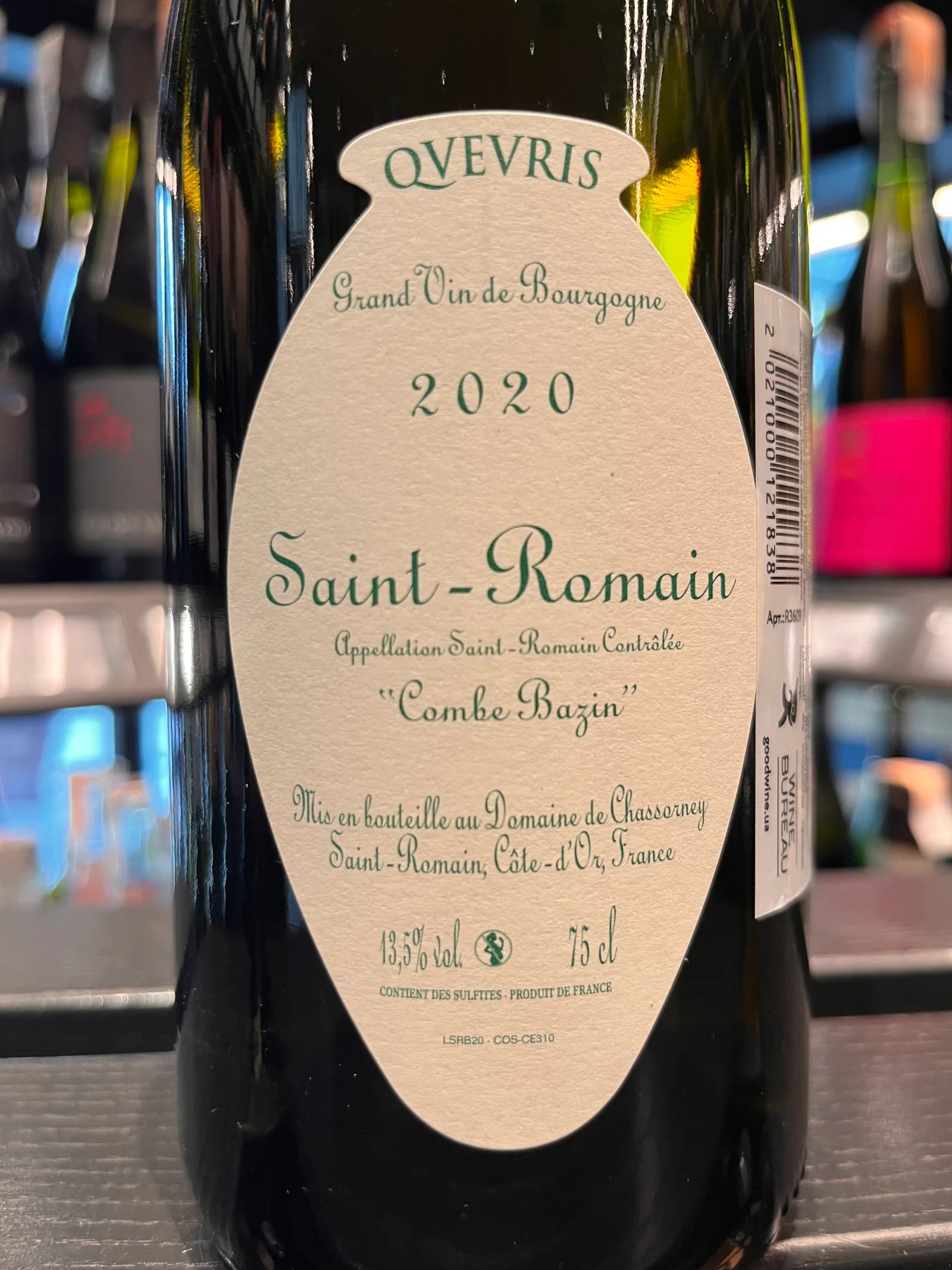 Domaine de Chassorney Saint-Romain Combe Bazin Qvevris 2020