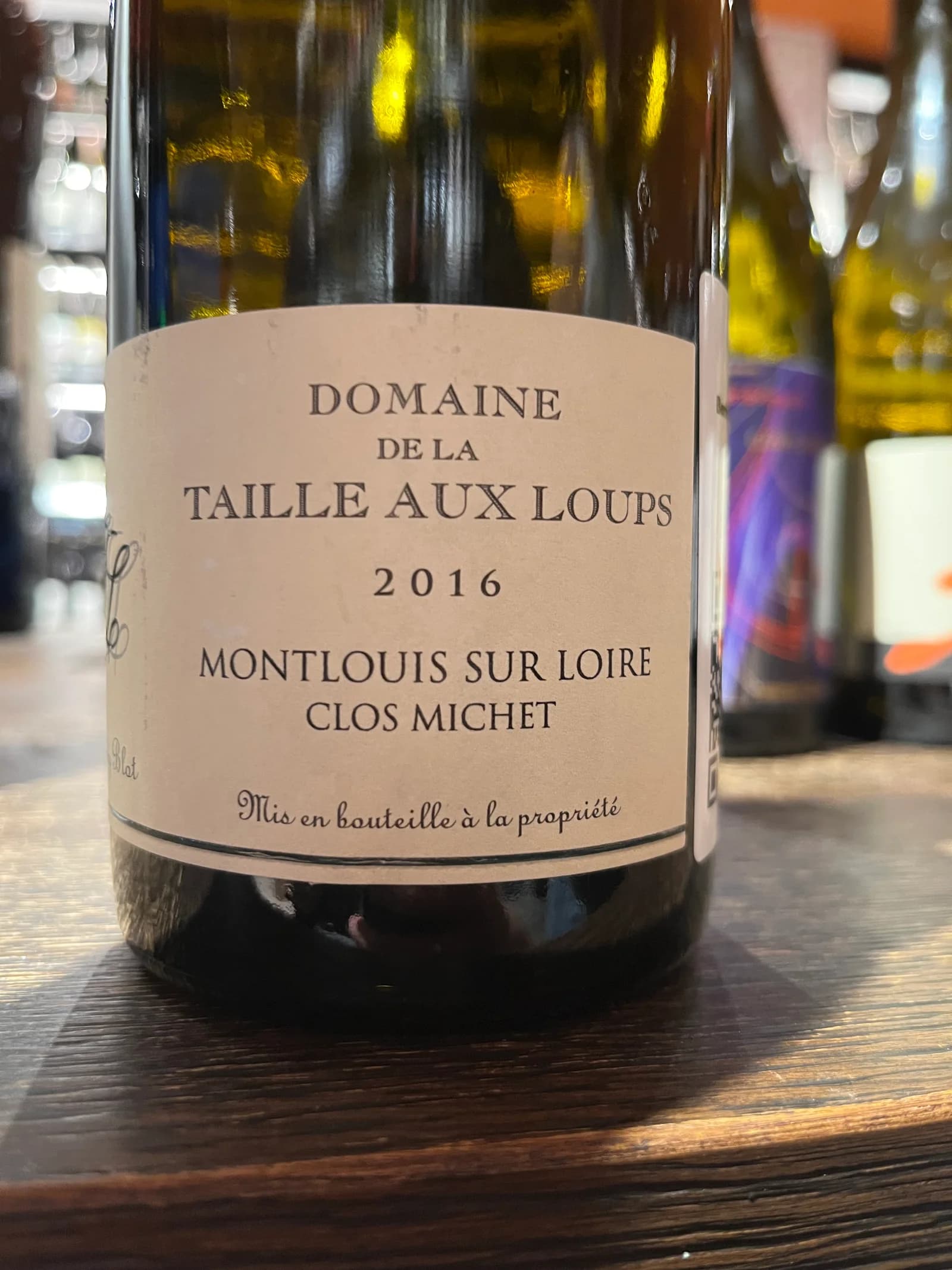 Domaine de la Taille Aux Loups Montlouis sur Loire Clos Michet 2016