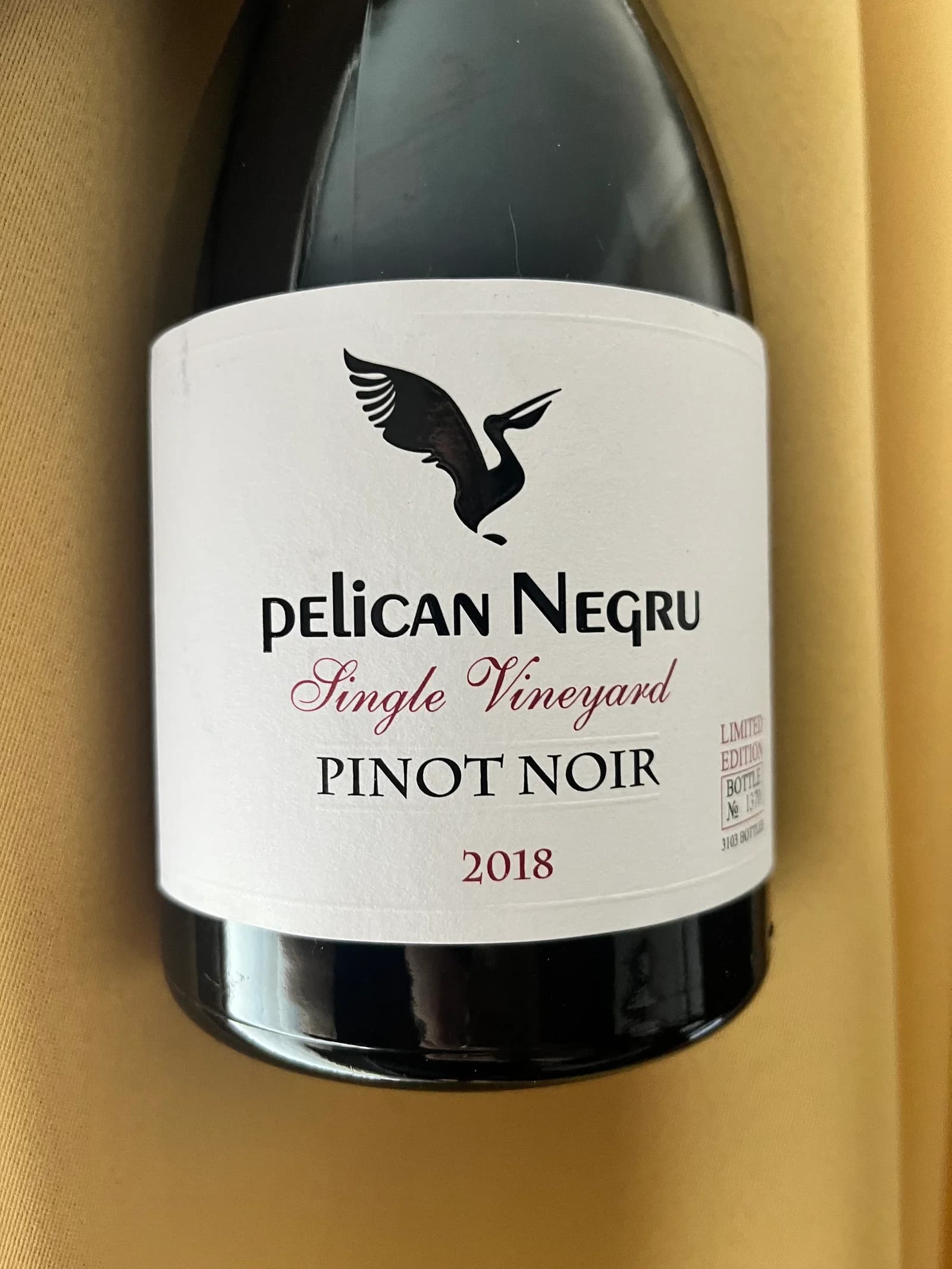 Pelican Negru Single Vineyard Pinot Noir 2018
