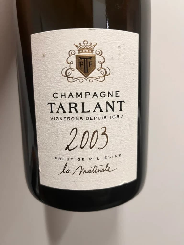 Tarlant Prestige Millésime la Matinale 2003