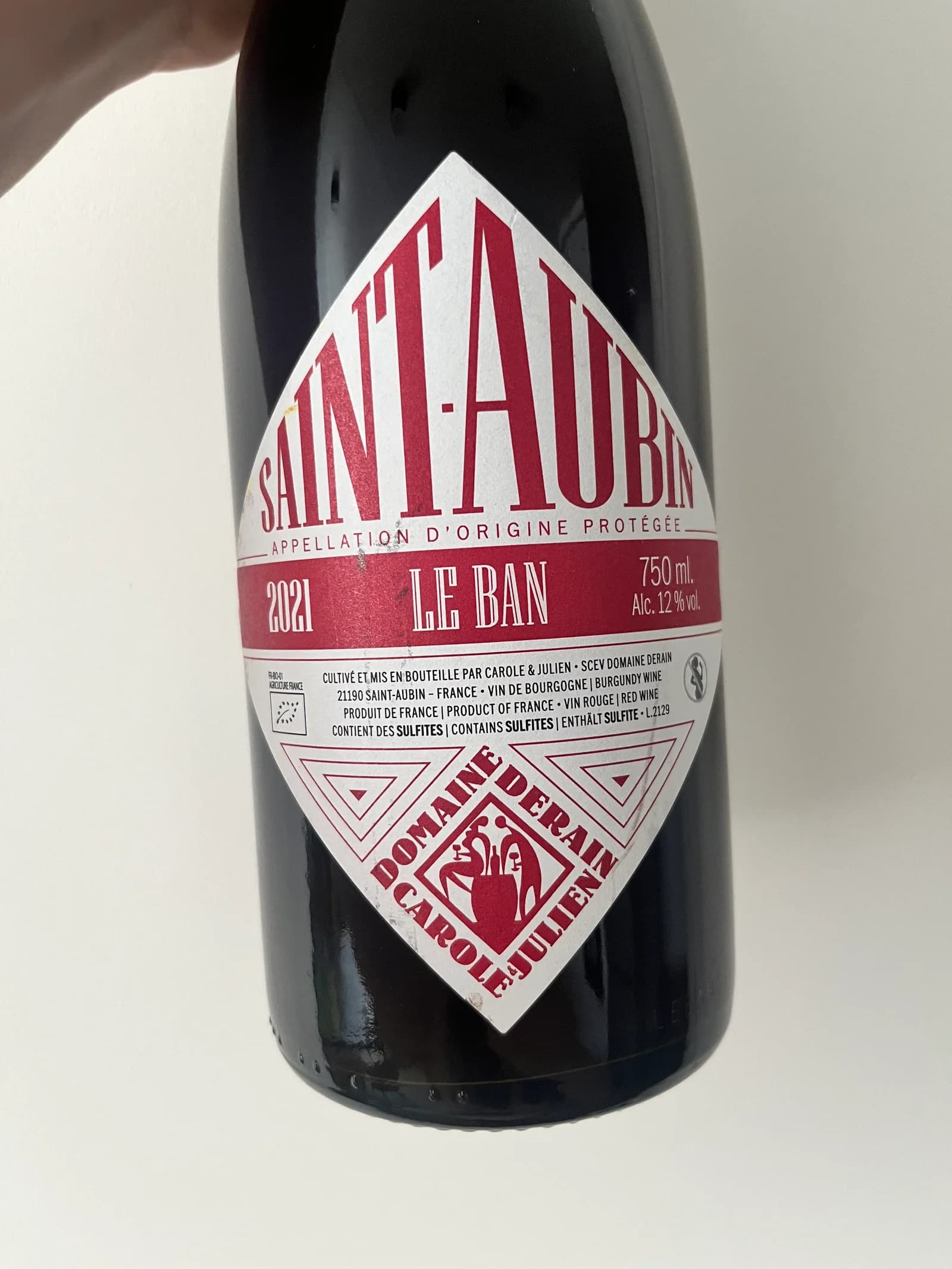 Domaine Derain Saint-Aubin Le Ban 2021