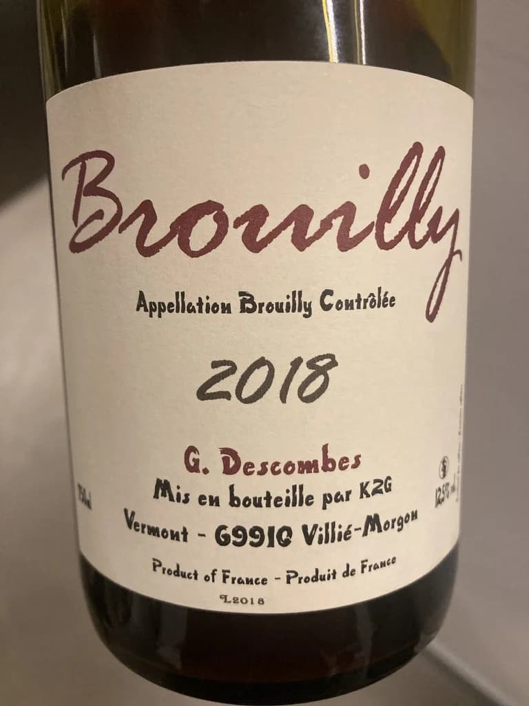 Georges Descombes Brouilly 2018