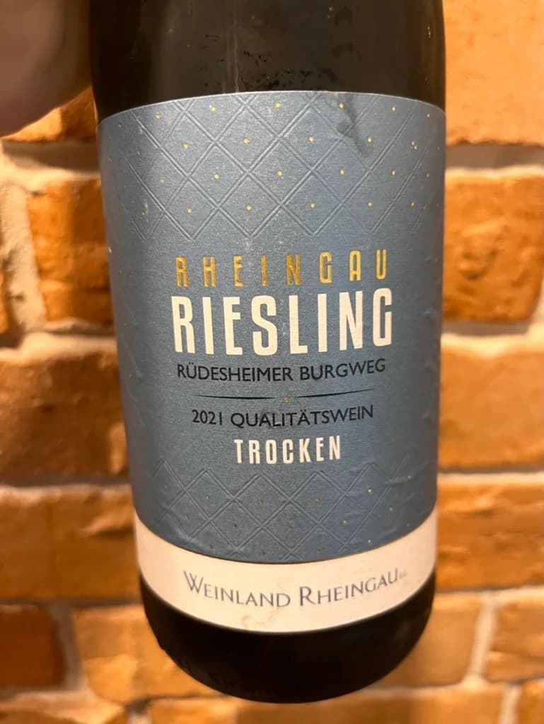 Weinland Rheingau Rüdesheimer Burgweg Riesling Trocken 2021