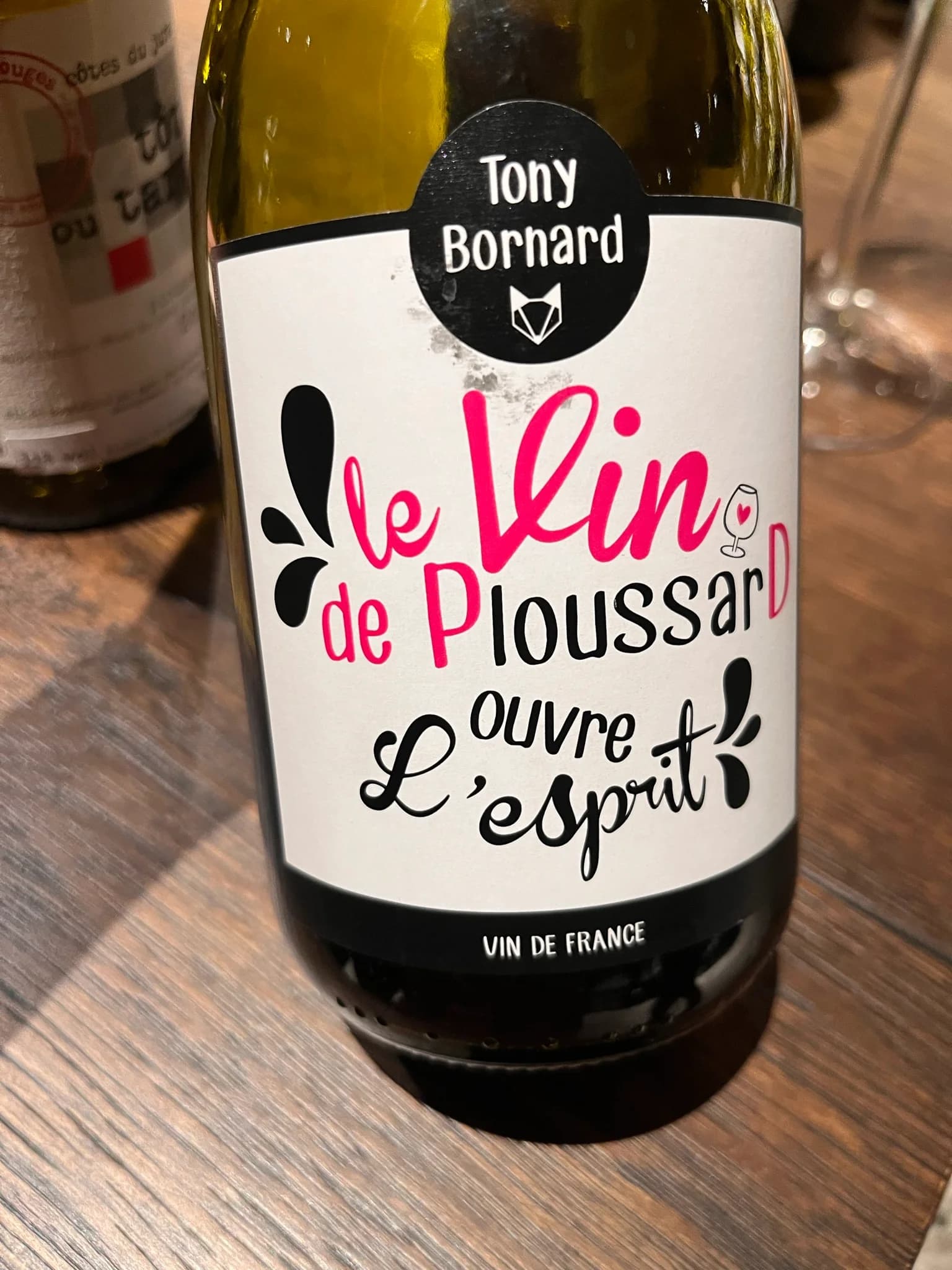 Tony Bornard le Vin de Ploussard ouvre L'esprit 2018