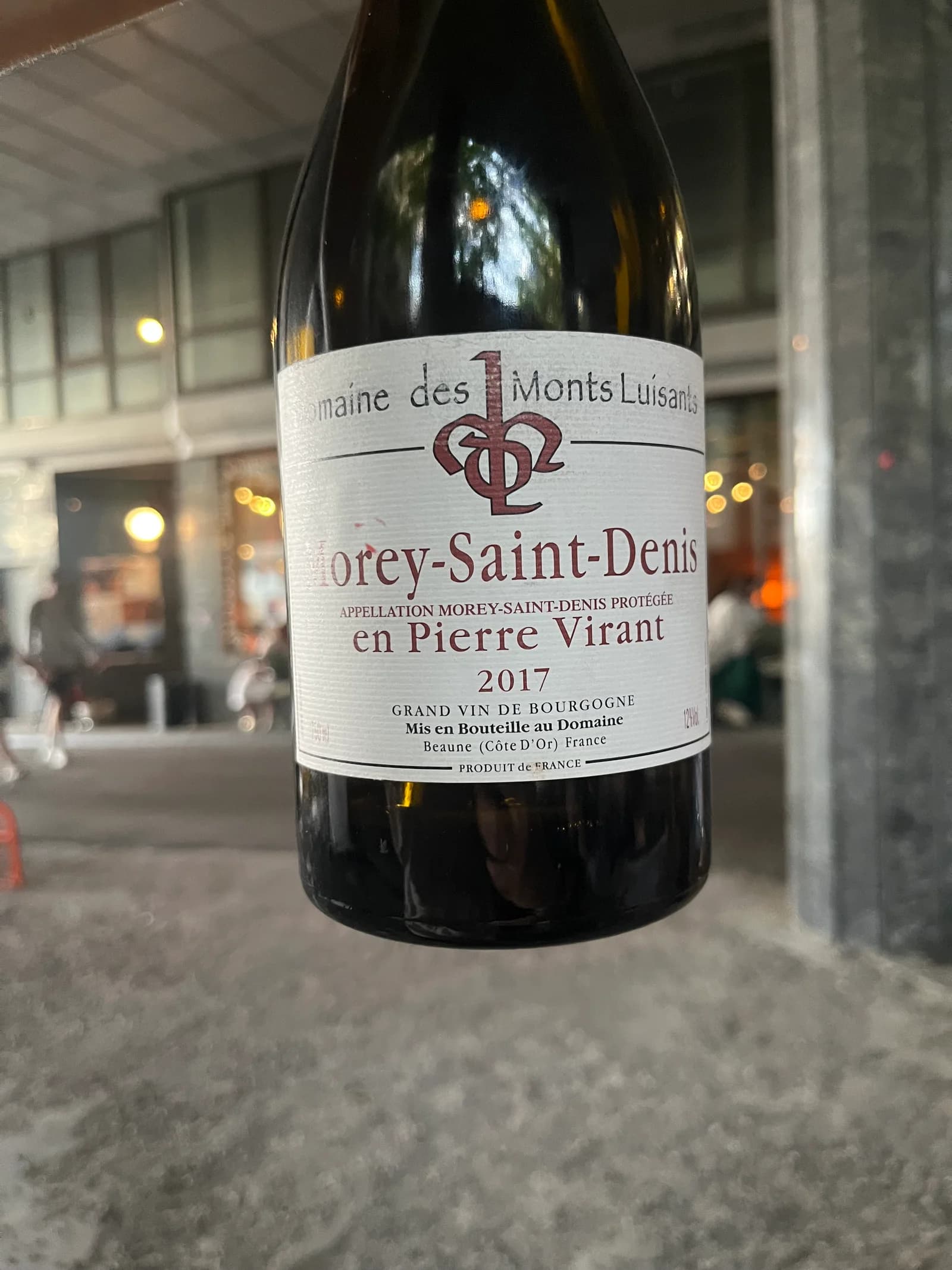 Domaine des Monts Luisants Morey-Saint-Denis en Pierre Virant 2017
