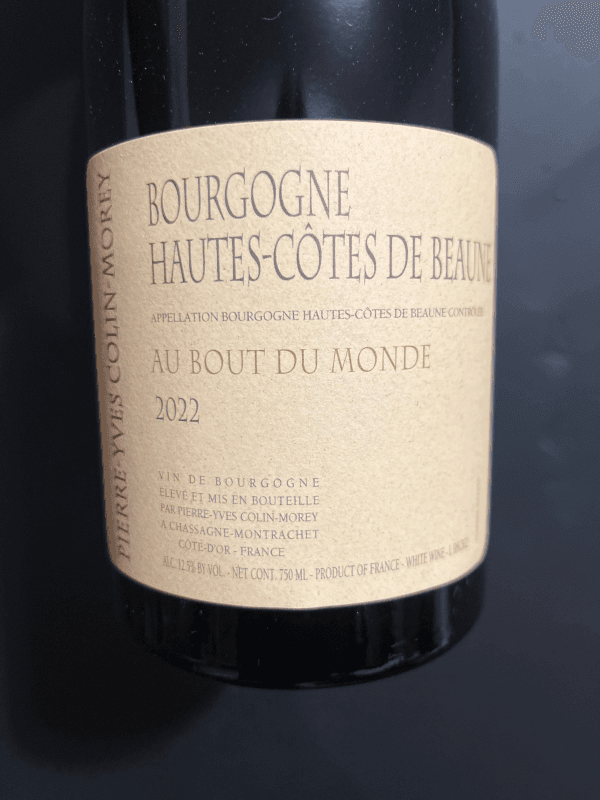 Pierre-Yves Colin-Morey Bourgogne Hautes-Côtes de Beaune Au Bout du Monde 2022