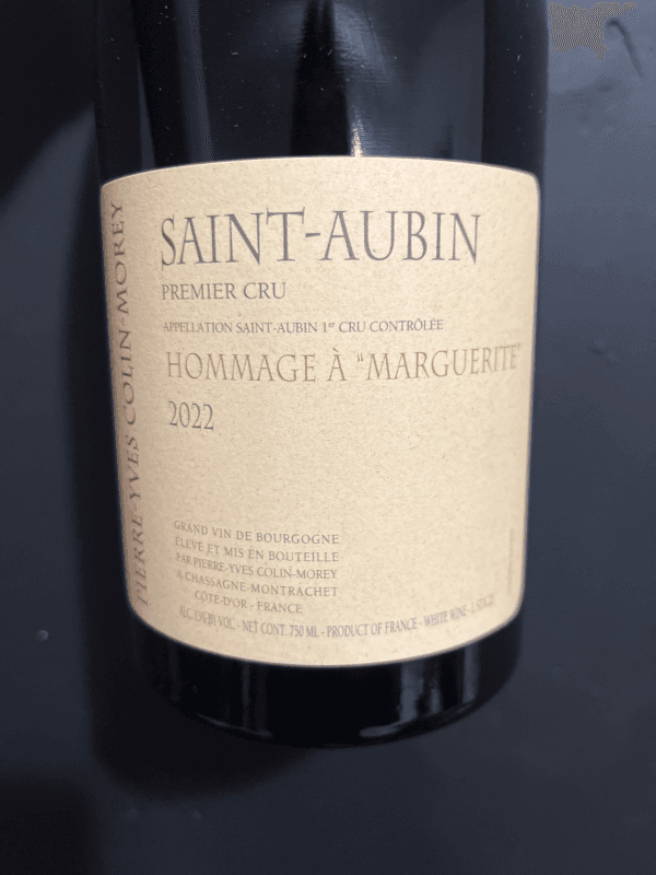 Pierre-Yves Colin-Morey Saint-Aubin Premier Cru Hommage à "Marguerite" 2022