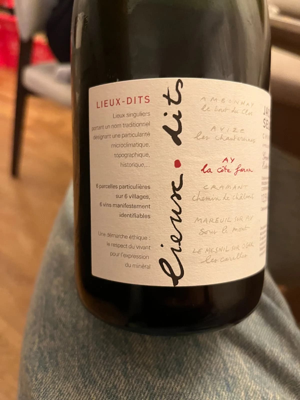 Jacques Selosse Lieux-Dits La Côte Faron
