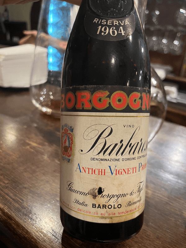 Giacomo Borgogno Barbaresco Riserva 1964