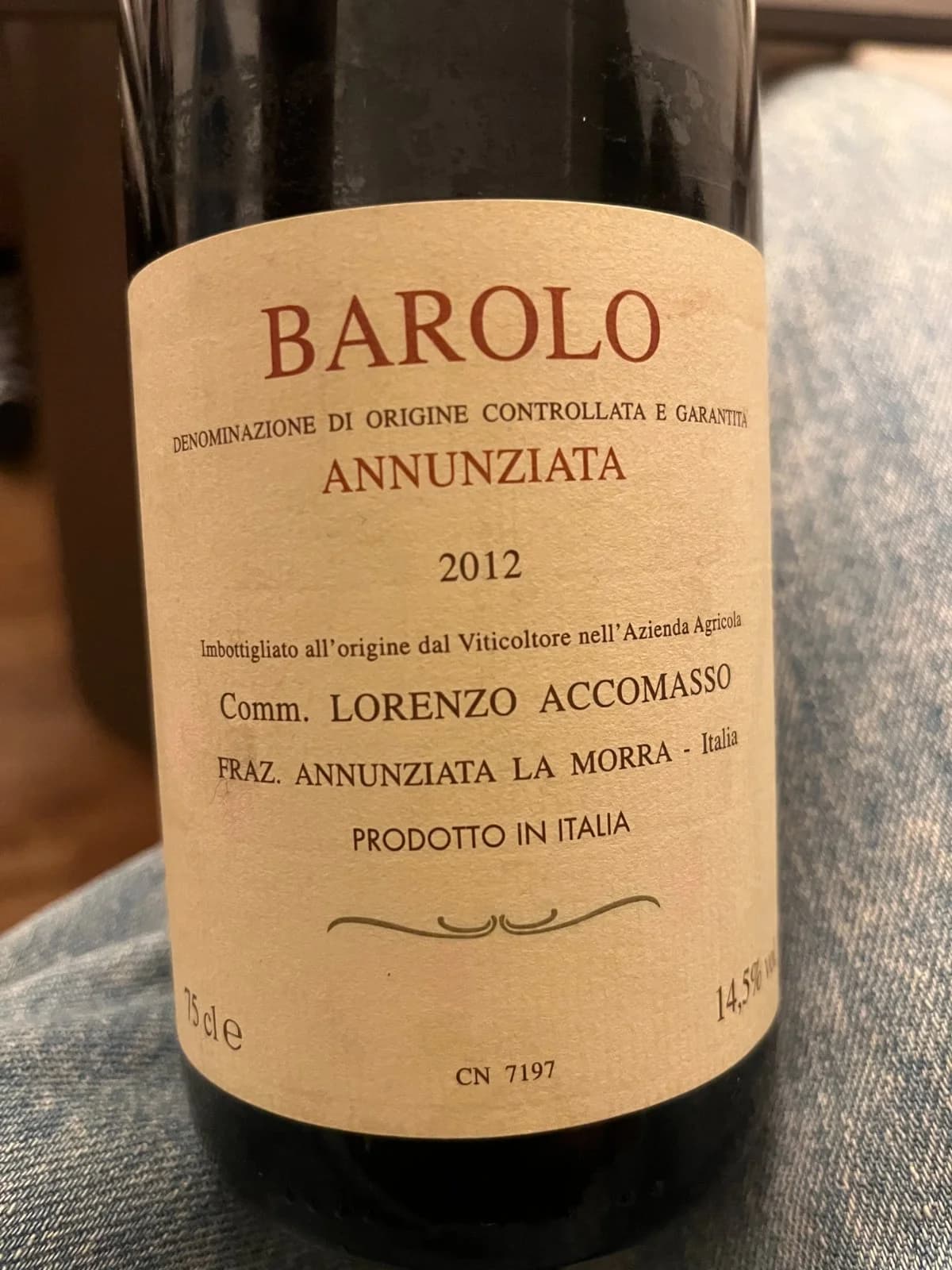 Lorenzo Accomasso Barolo Annunziata 2012
