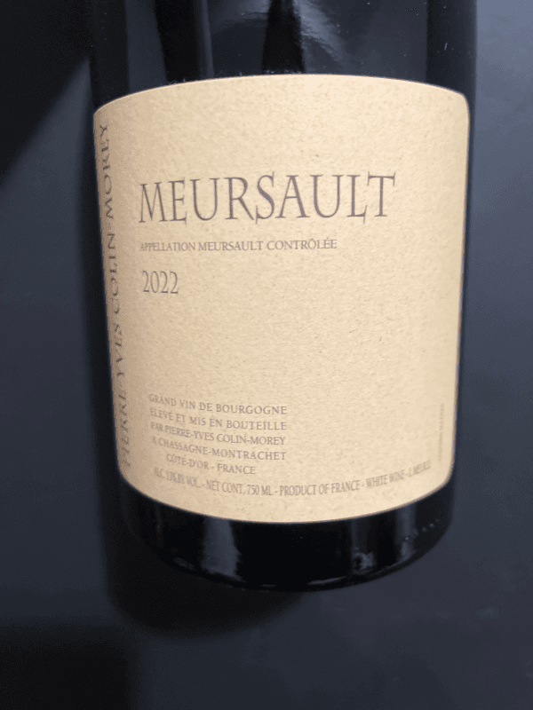 Pierre-Yves Colin-Morey Meursault 2022