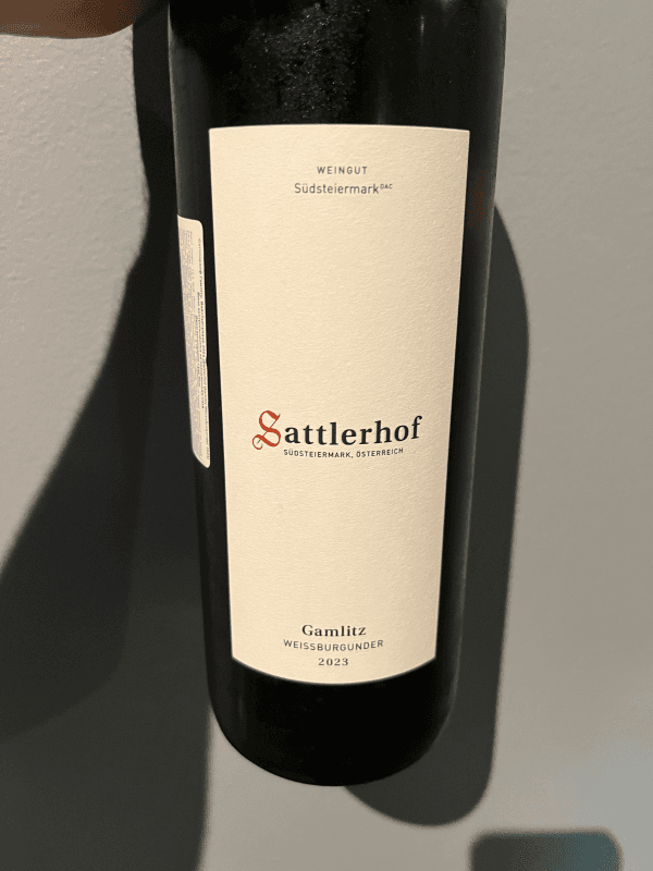 Sattlerhof Gamlitz Weissburgunder 2023