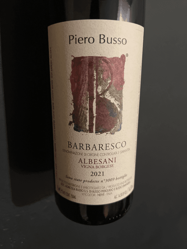 Piero Busso Albesani Vigna Borgese 2021