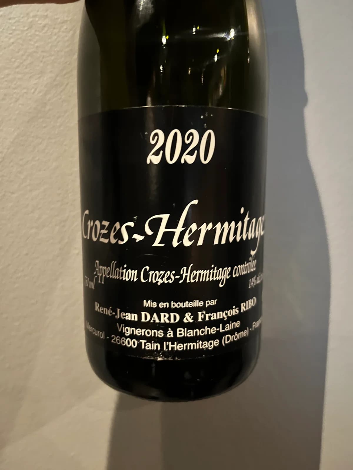 René-Jean Dard et François Ribo Crozes-Hermitage Blanc 2020