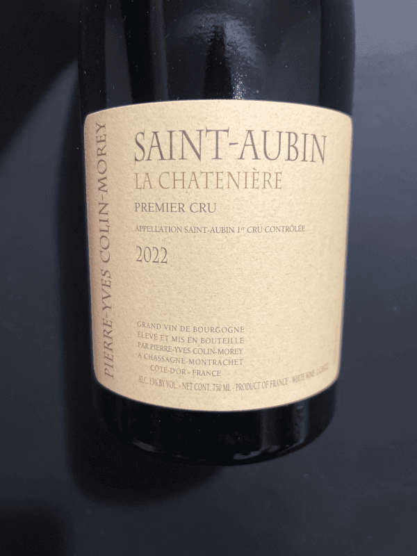 Pierre-Yves Colin-Morey Saint-Aubin Premier Cru La Chatenière 2022