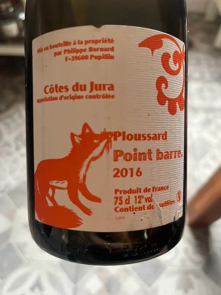 Philippe Bornard Ploussard Point barre 2016