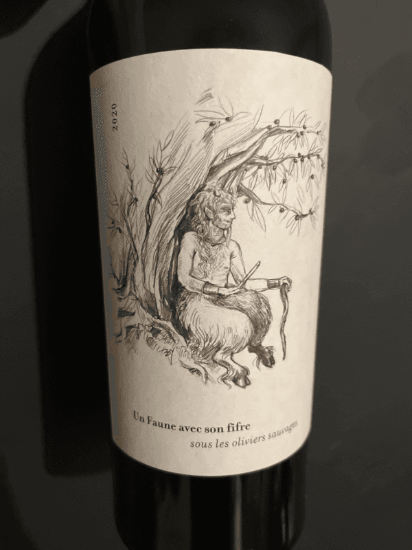 Domaine du Clos des Fées Un Faune avec son fifre sous les oliviers sauvages 2020