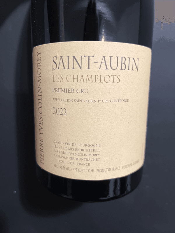 Pierre-Yves Colin-Morey Saint-Aubin Premier Cru Les Champlots 2022